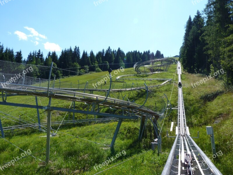 Summer Toboggan Run Toboggan Train Summer Toboggan Run