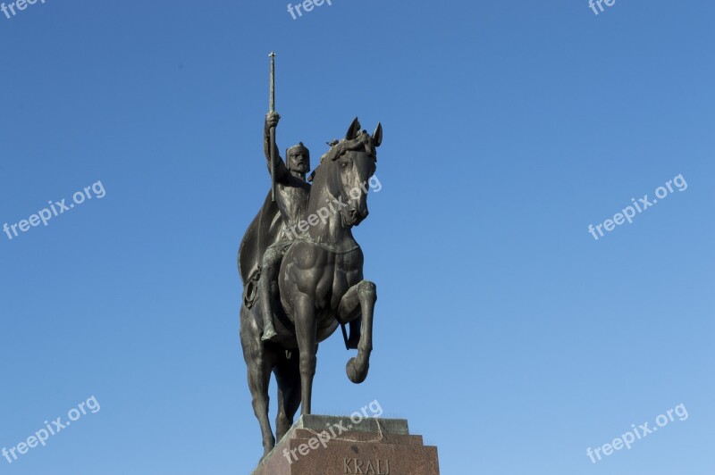 Tomislav Zagreb Croatia King Statue