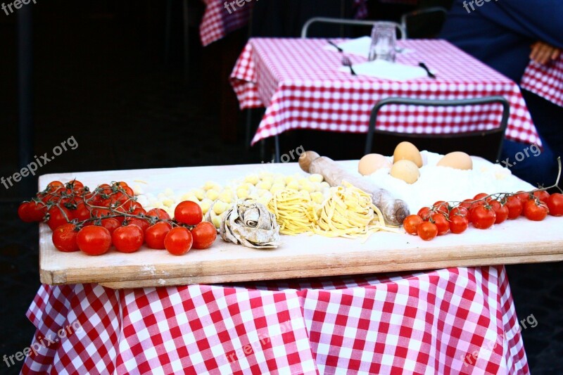 Tomatoes Pasta Italy Food Eat