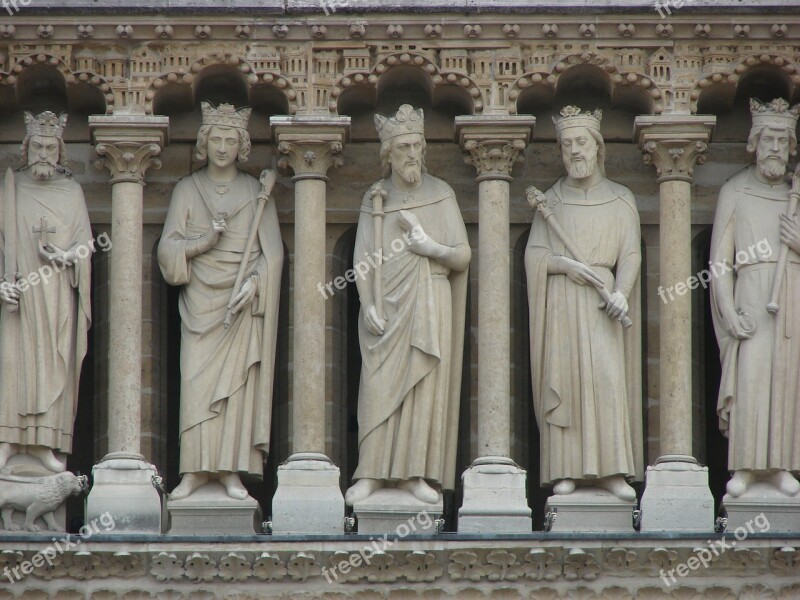 Gallery Of Kings Paris Notre-dame France Cathedral