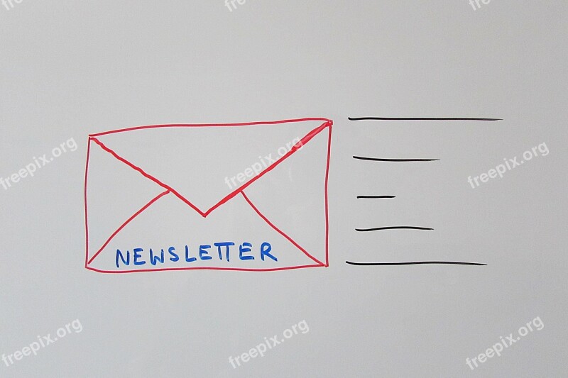 Newsletter Email Electronic Mail Advertising Sketch