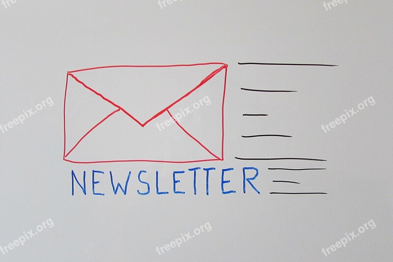 Newsletter Email E Mail Message Sketch