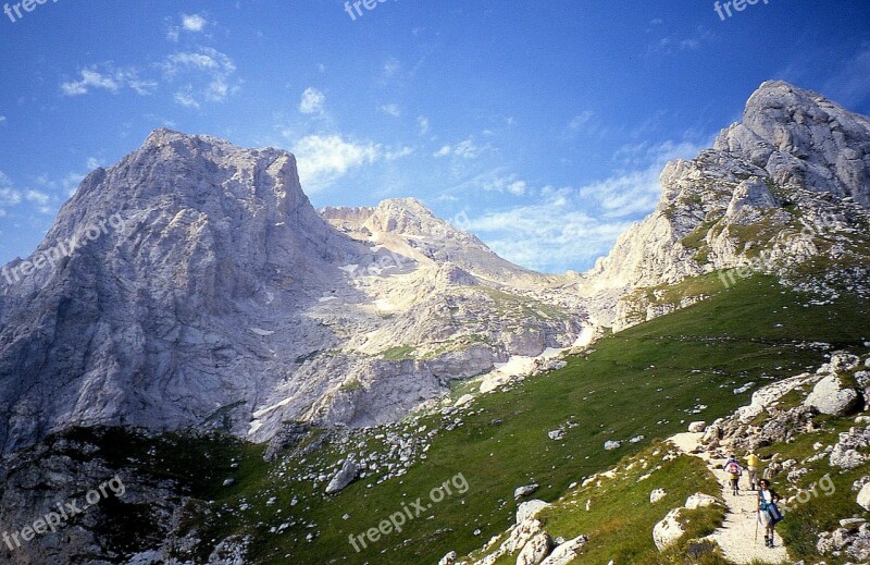 Gran Sasso Mountains Hiking Trail Italy