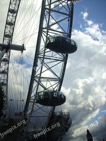 London London Eye Clouds Free Photos