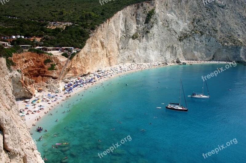 Lefkas Sea Beach Mediterranean Sea Greece