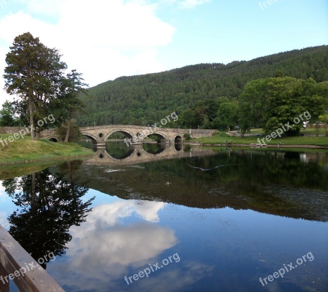 Bridge Scotland Scenery Scottish Scenery View