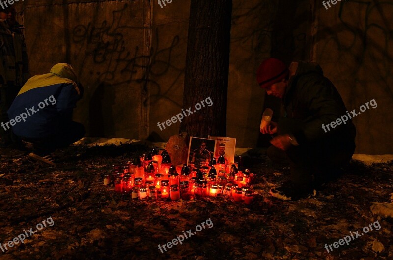 Candles People Sadness Monument Dark