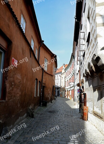 Street Architecture Houses Path Czech Budejovice