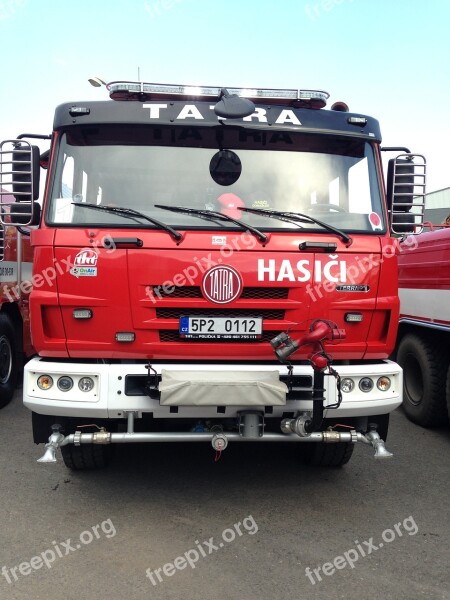 Firefighters Fire Truck Fire The Rescuers Fire Technology