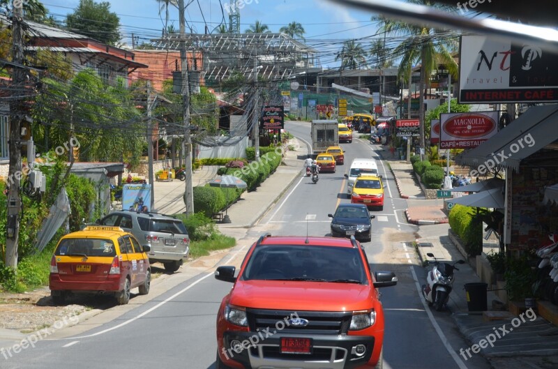 Thailand Street Asia Driving Traffic