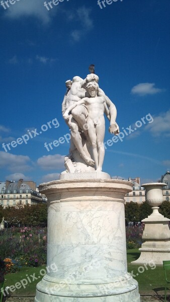 Statue Paris France Garden Free Photos