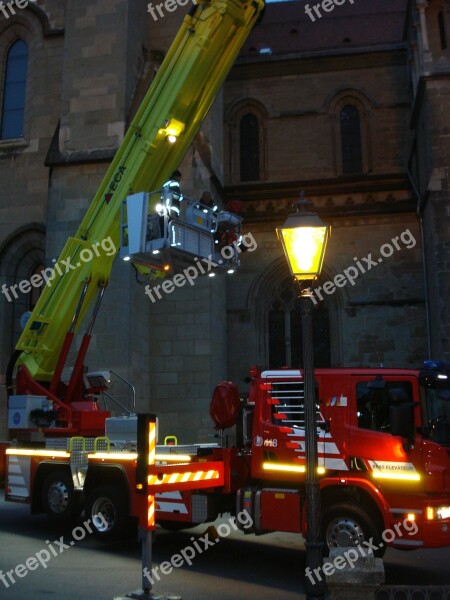 Fire Department Truck Nacelle Rescue Lausanne