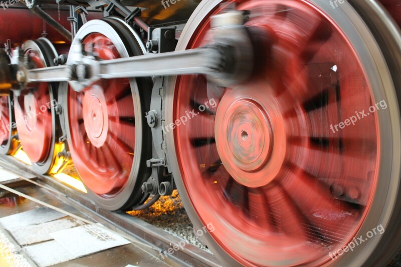 Wheels Train Railway Steam Locomotive Loco