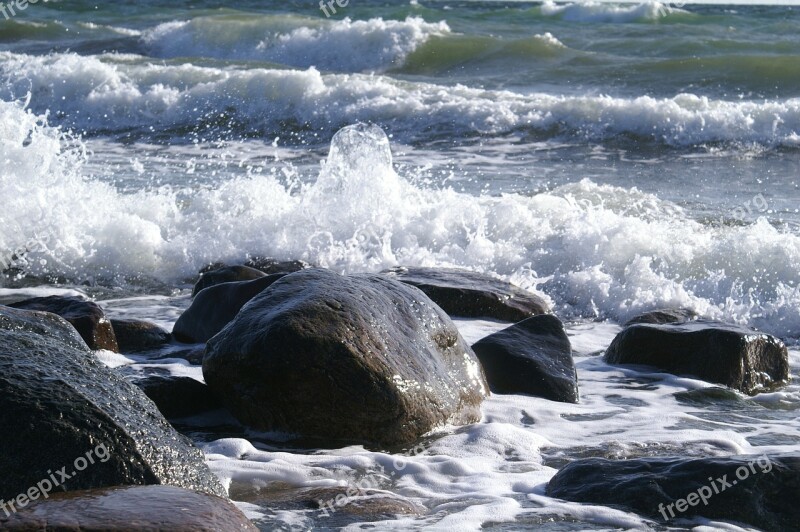 Wave Water Sea Beach Bank