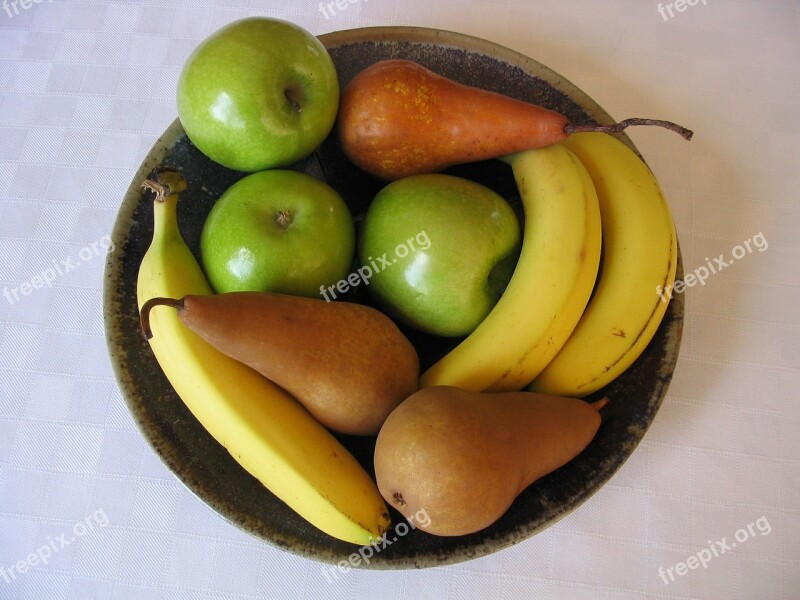 Fruit Bowl Apple Green Pear