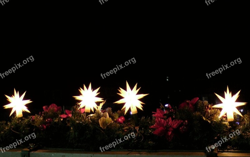 Poinsettia Shining Christmas Time Ornament Free Photos