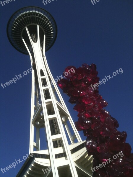 Seattle Space Needle Landmark Washington Skyline