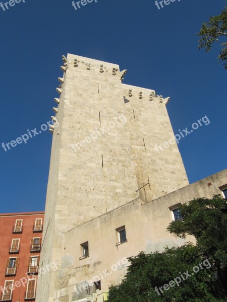 Elephant Tower Sardinia Cagliari Historic Center Free Photos