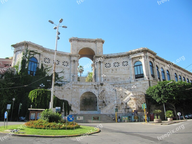 Bastion San Remy Sardinia Cagliari Historic Center Building