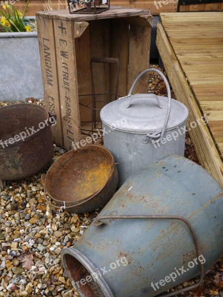 Bucket Zinc Container Metal Equipment