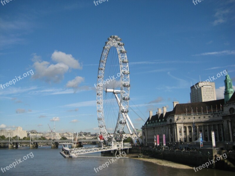 London Eye Ferris Wheel Landmark London Free Photos