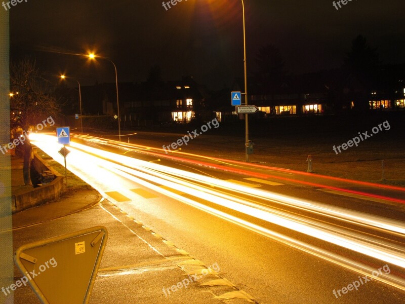 Road Long Exposure Car Lights Free Photos