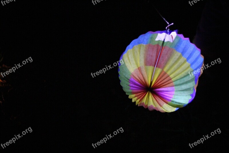 Chinese Lantern The Lantern Displays The Parade Colors Black Blue