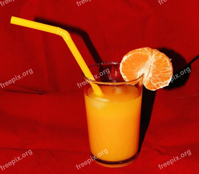 Orange Juice Glass Fresh Healthy Vitamin C