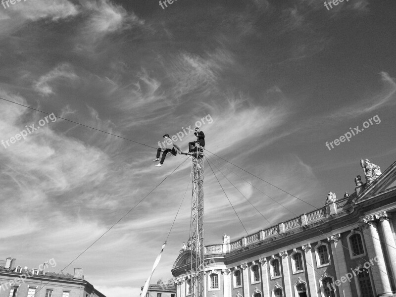 Photographer Black White Tightrope Walker Free Photos