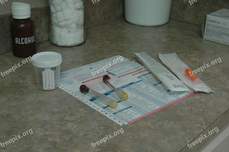 Blood Test Urine Test Medical Paperwork Free Photos