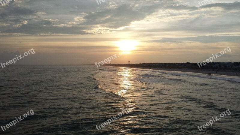 Oak Island Lake Beach Ocean Sunset