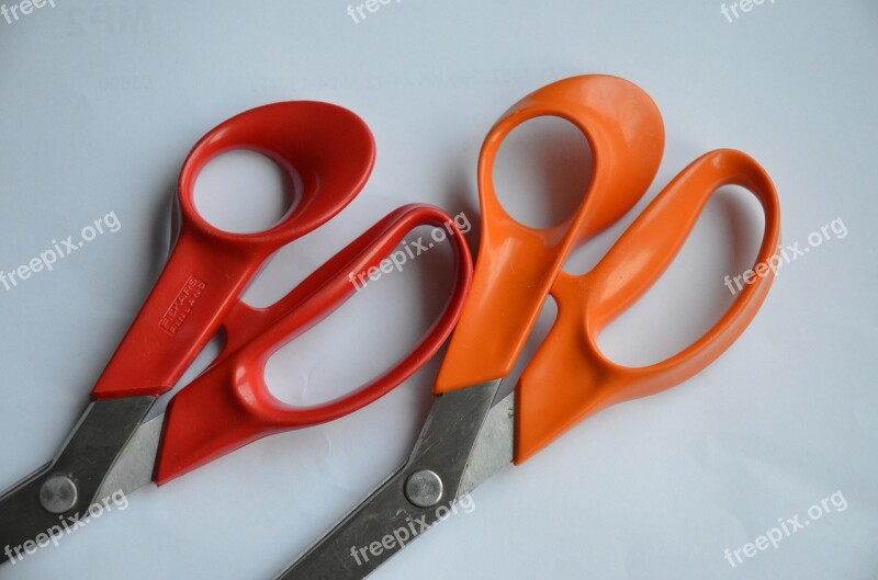 Scissors Orange Fiskars Free Photos