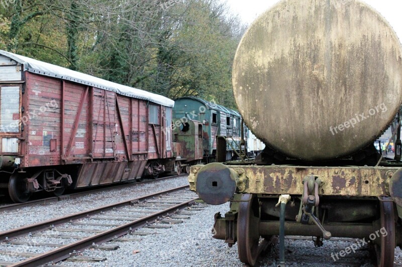 Siding Discarded Wagon Trains Railway Station