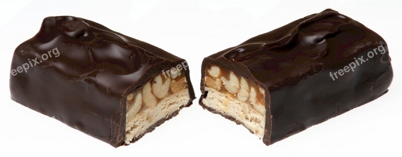 Chocolate Candy Bar Nougat Peanuts