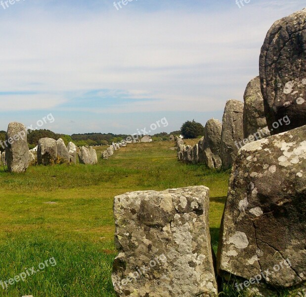 Carnac Stones Brittany Megalith Megalithic Ancient