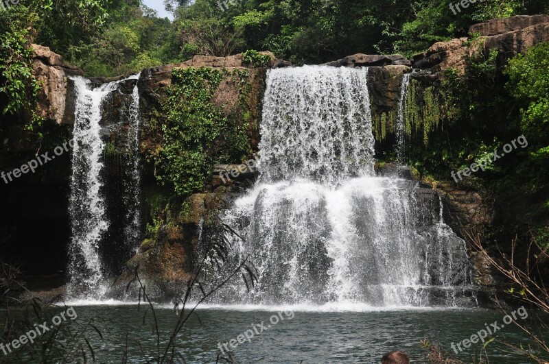 Waterfall Water Vacation Tourism Canyon