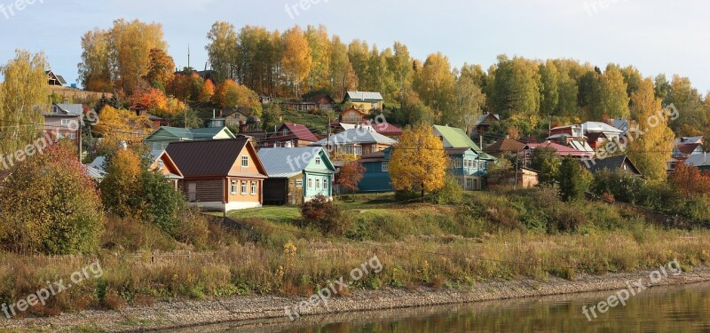 Plyos Volga Village Autumn Free Photos