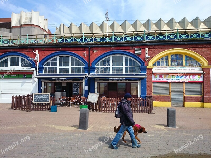 Ferry Terminal Brighton Pedestrians Walking The Dog Free Photos