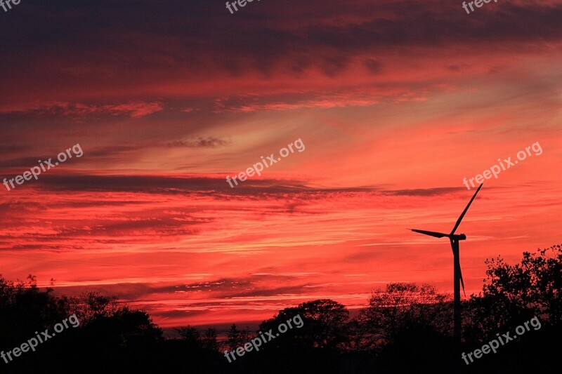 Sunset Afterglow Evening Sky Nature Pinwheel