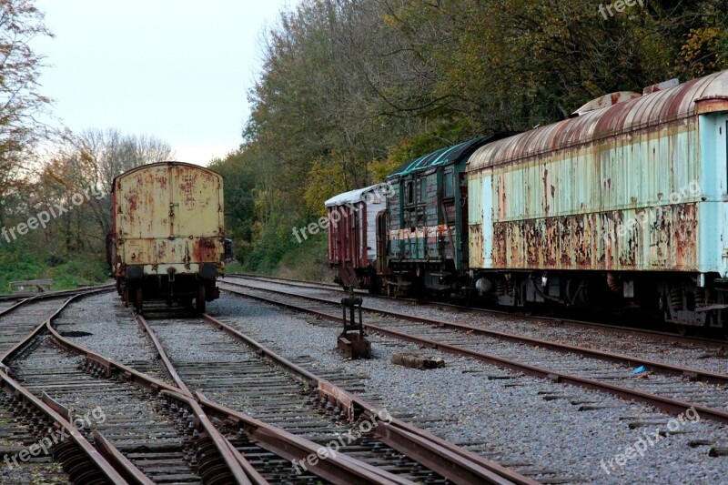 Siding Discarded Wagon Trains Railway Station