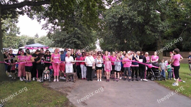 Group Women Running Pink Absurd