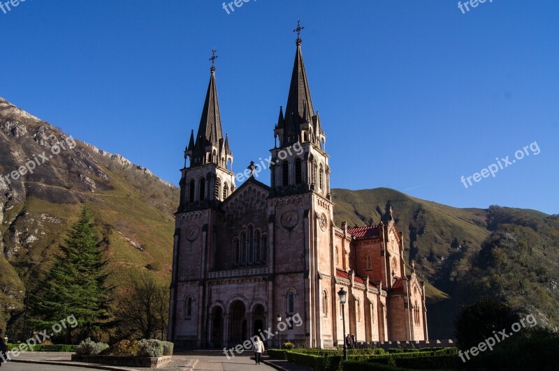 Asturias Covadonga Church Construction Sanctuary