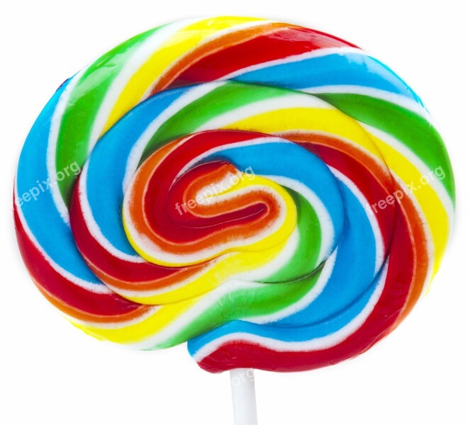 Lollipop Rainbow Swirl Candy Confection