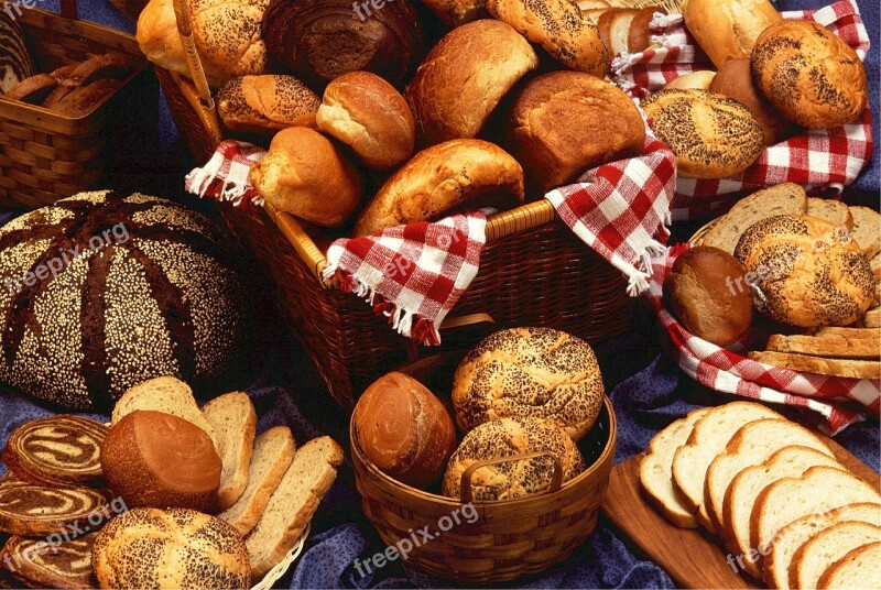 Breads Rolls Buns Baked Grain