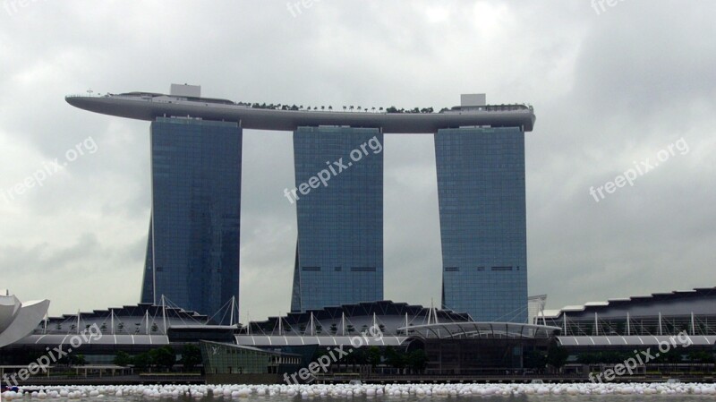 Hotel Building Futuristic Architecture Marina Bay Sands