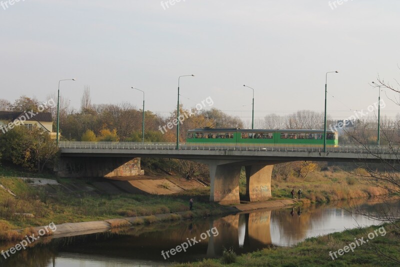 Bridge River Warta River Tram Free Photos