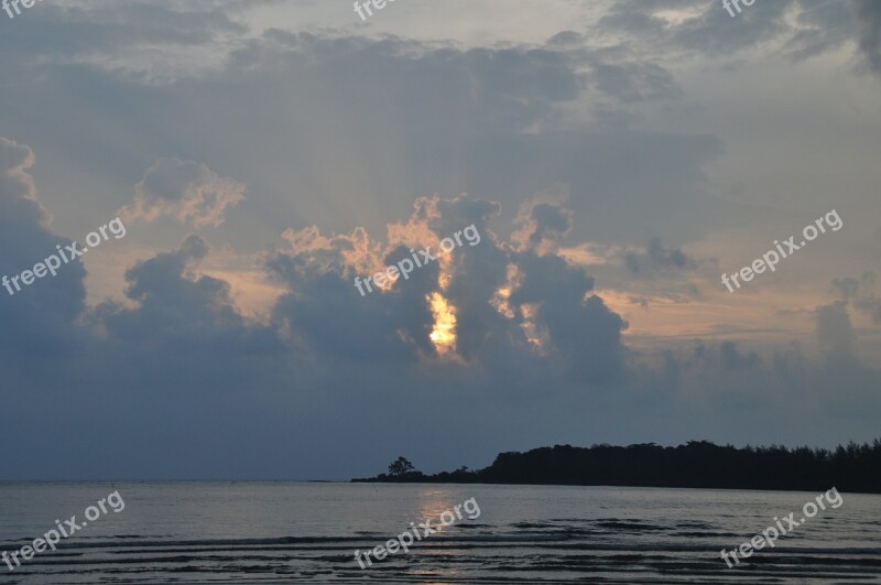 Nature Sea Sea Coast Sunset Marine Sunset