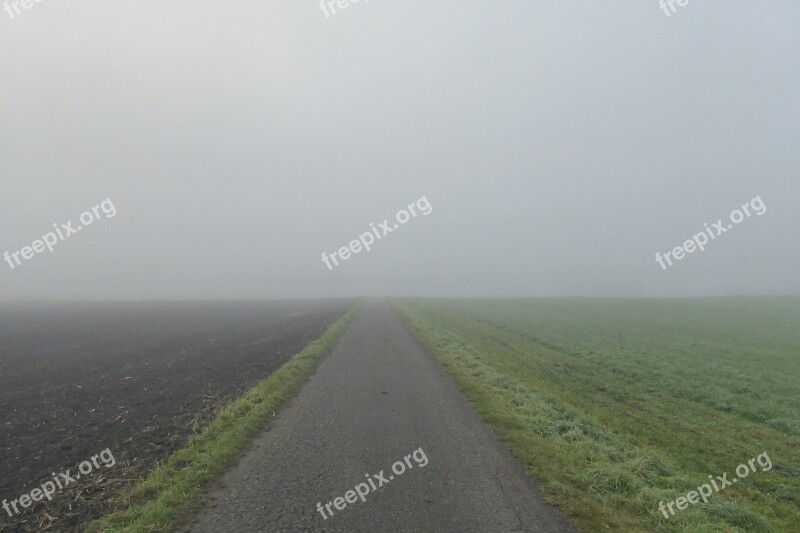 Fog Arable Meadow Away Mood