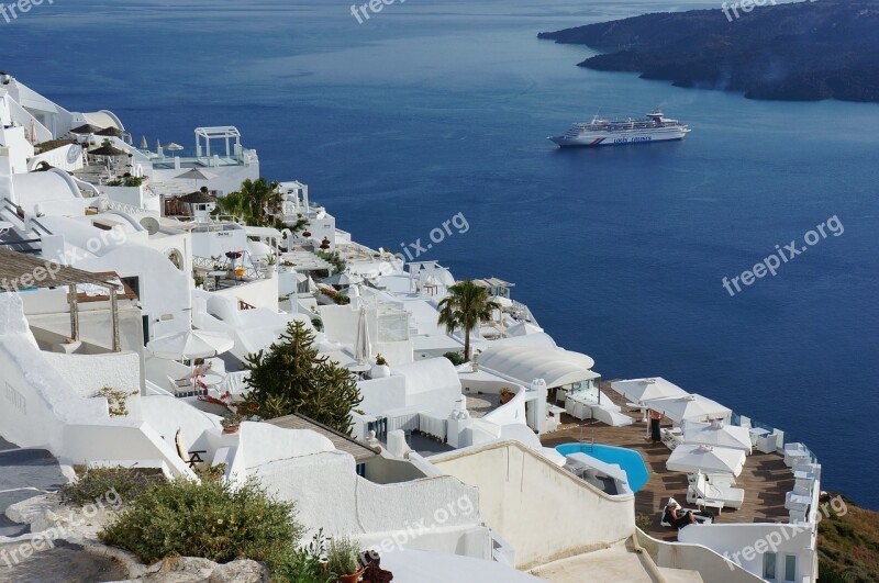 Greek Village Mediterranean Europe Holiday