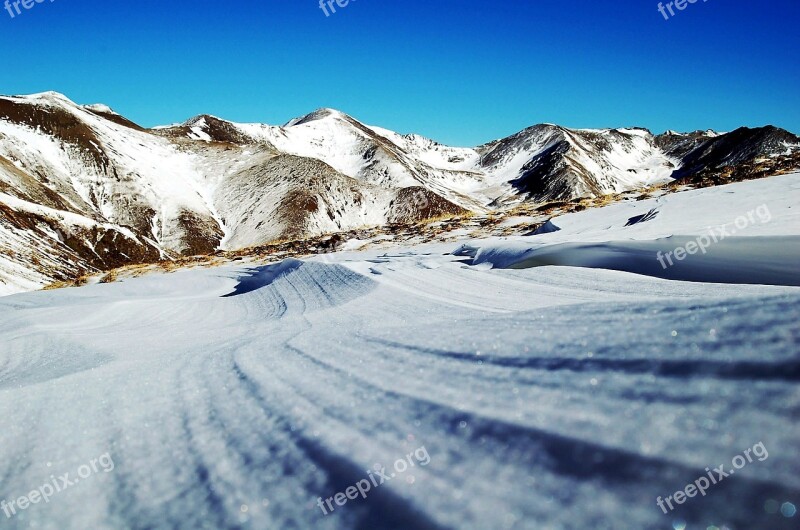 Snow Mountains Sport Winter Nature